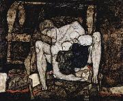 Egon Schiele Blind Mother oil